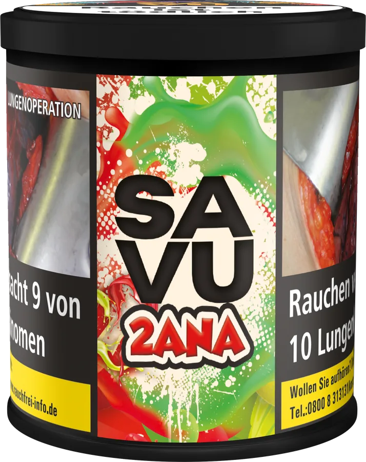SAVU 2ana 200 g SAVU 2ana Wasserpfeifentabak, 200-g-Dose