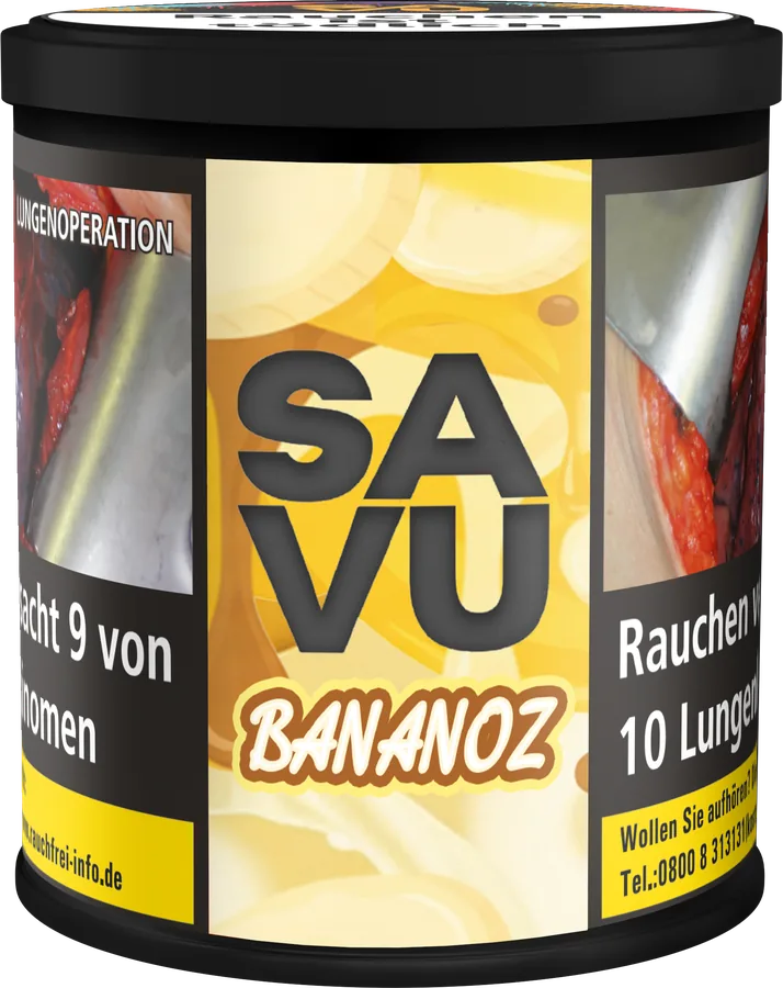 SAVU Bananoz 200 g SAVU Bananoz Wasserpfeifentabak, 200-g-Dose