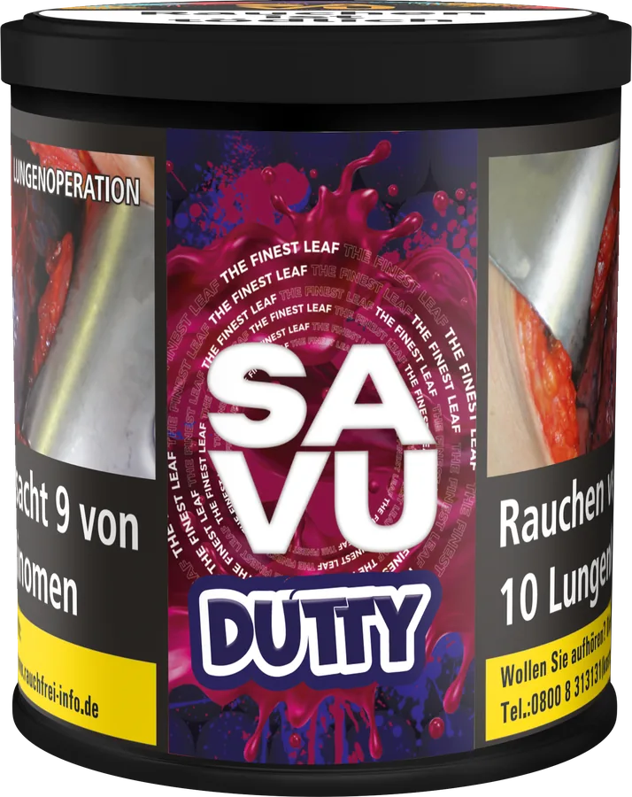 SAVU Dutty 200 g SAVU Dutty Wasserpfeifentabak, 200-g-Dose
