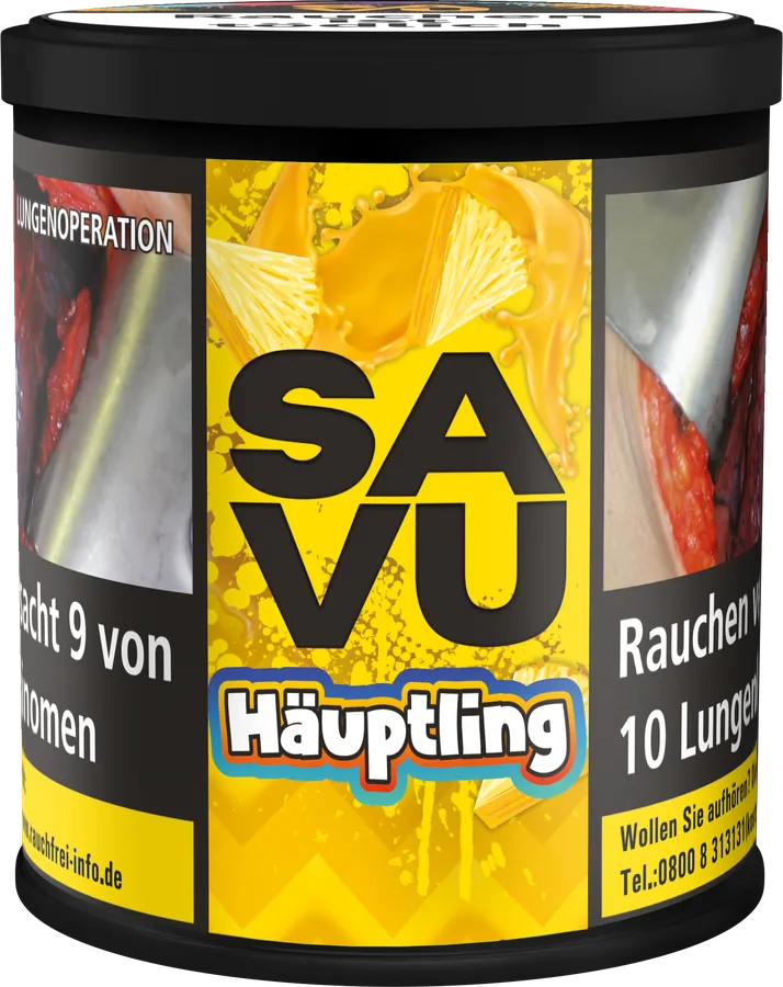 SAVU Häuptling 200 g SAVU Häuptling Wasserpfeifentabak, 200-g-Dose