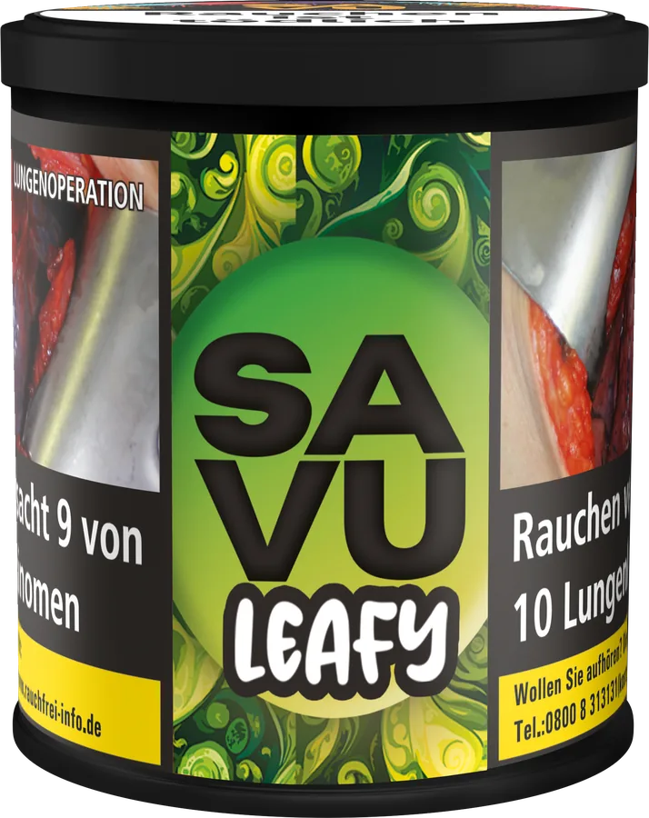 SAVU Leafy 200 g SAVU Leafy Wasserpfeifentabak, 200-g-Dose
