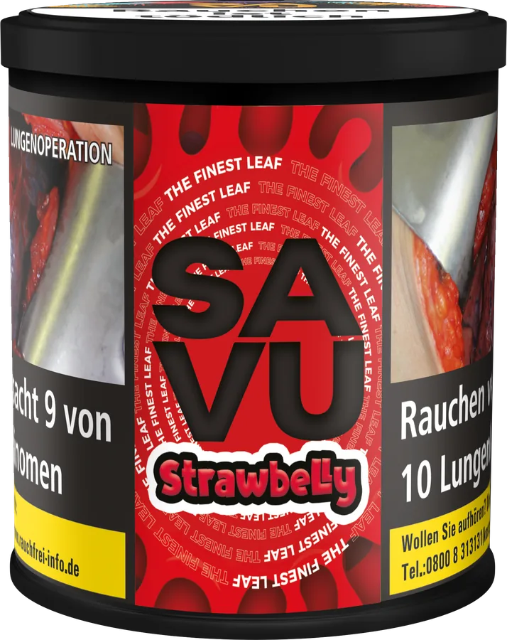 SAVU Strawbelly 200 g SAVU Strawbelly Wasserpfeifentabak, 200-g-Dose